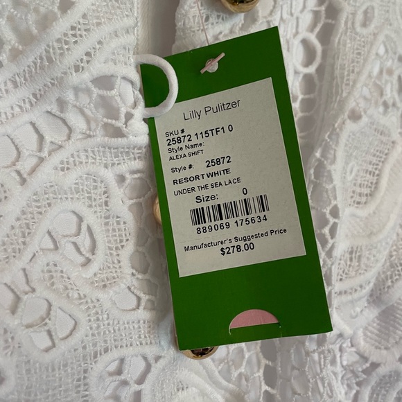 NWT Lilly Pulitzer Under the Sea Lace Alexa Shift Size 0 - Picture 4 of 5
